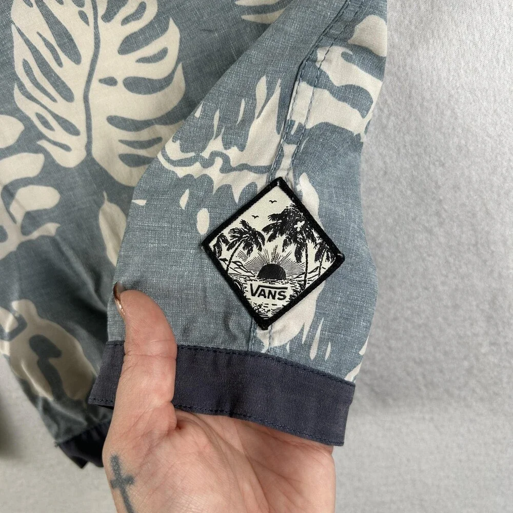 Vans Swim Trunks Mens 32 Blue Tropical Leaf Joel Tudor Board Shorts Pockets